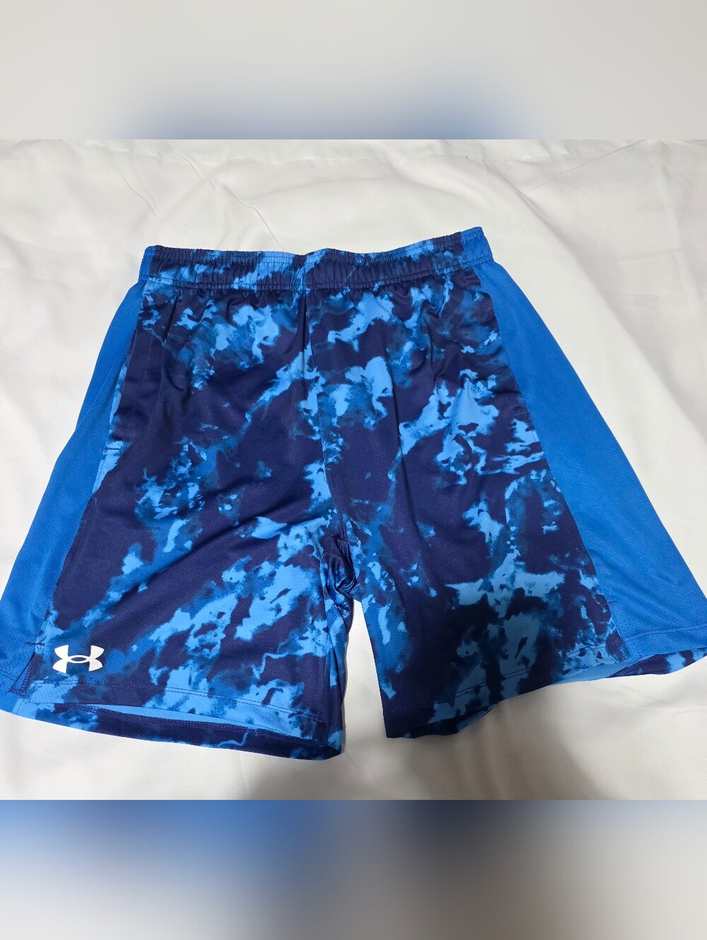 Under Armour Blue Camo Athletic Training Shorts Men's Medium M